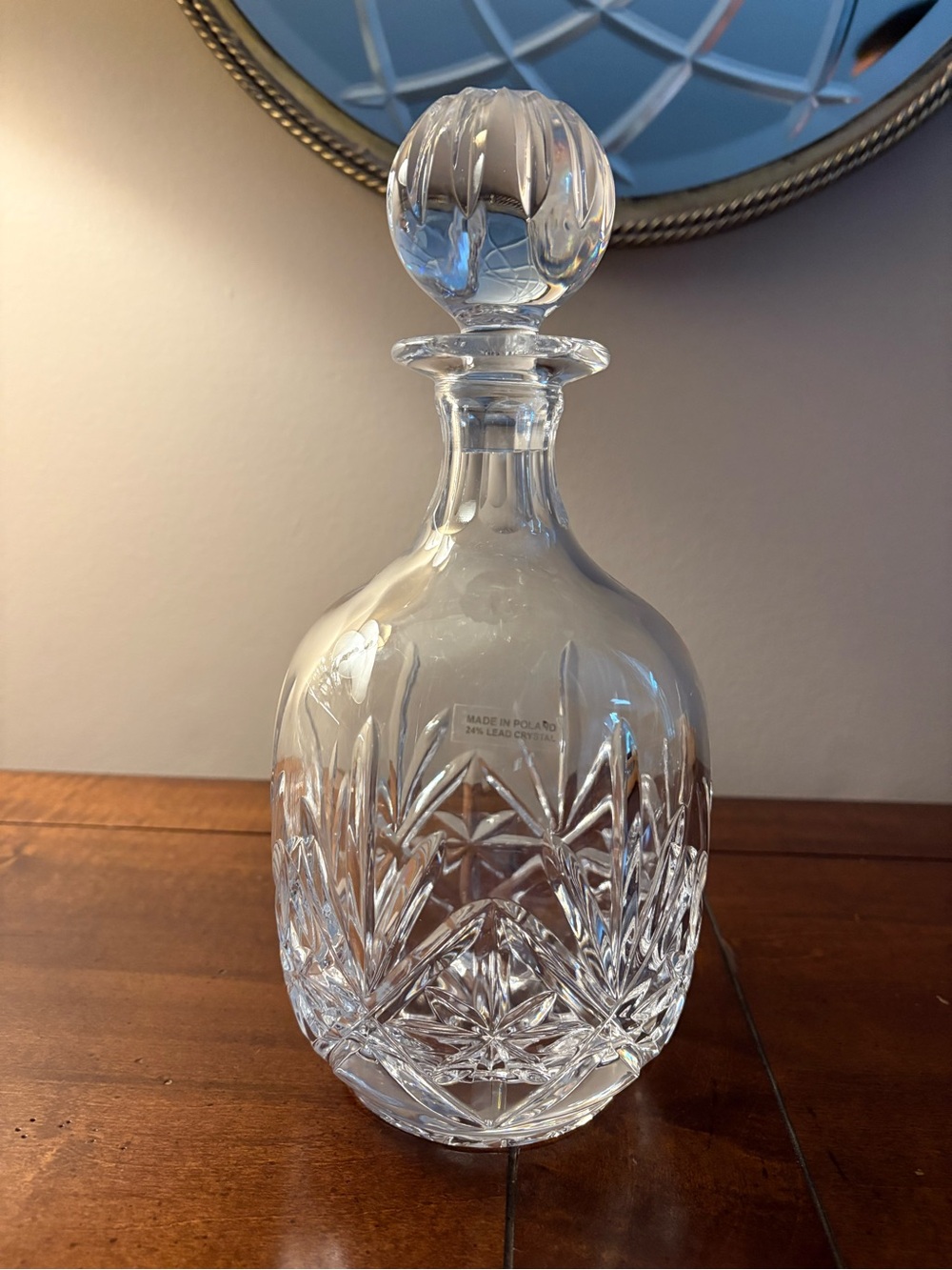 Vintage Thomas Webb "Cassio" cut crystal decanter and stopper